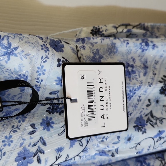 Laundry by Selli Segal blue maxi halter dress SZ 2 - Picture 7 of 10